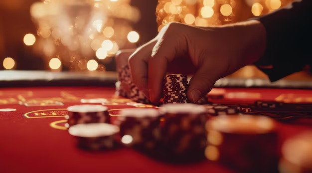 Live dealer blackjack table with multiple player positions and real-time betting interface